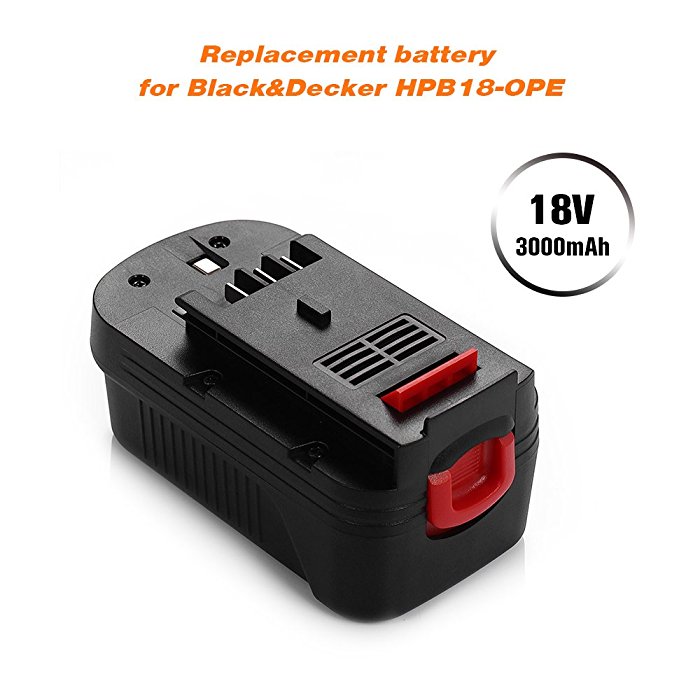 UpStart Battery replacement black & decker 18v hpb18 battery (1500  mah,nicd) - compatible with black 