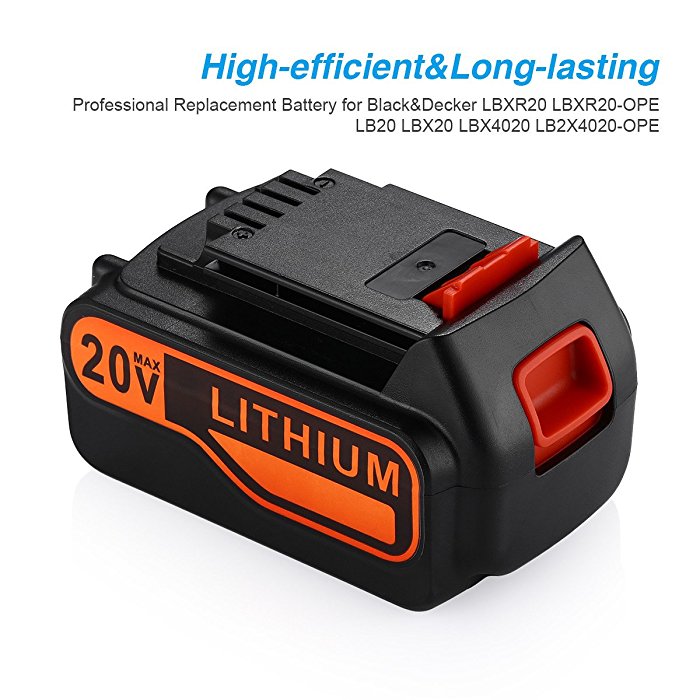 20V/18V 3.5Ah Li-ion LBXR20 Replacement Battery for Black Decker