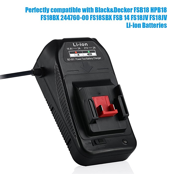 Replacement Black & Decker 20V Li-ion Battery Charger for Black & Decker 20V  Lithium Batteries