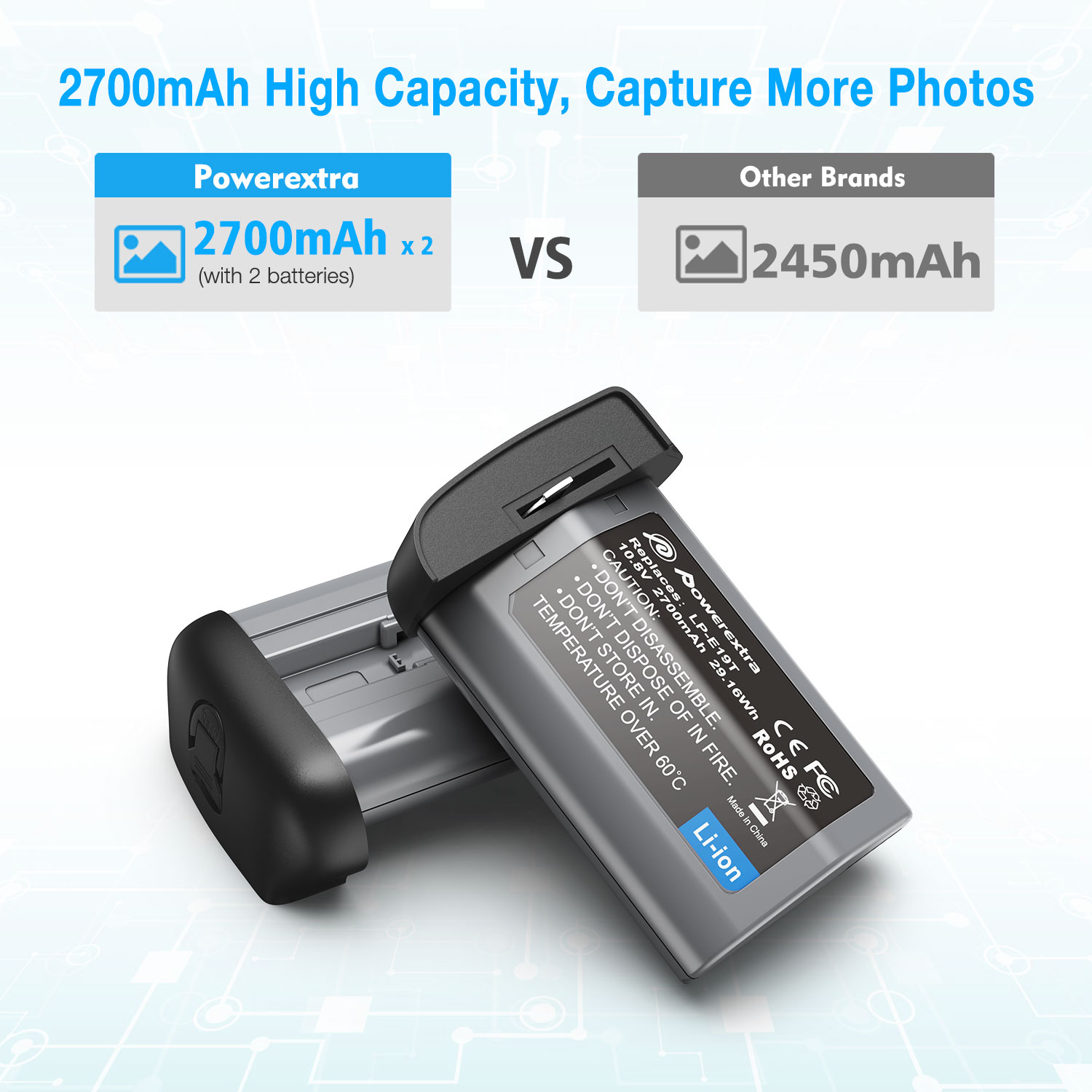 1pcs LP-E4N Battery For Canon EOS R3 1DX 1DX2 1D3 1D4 new